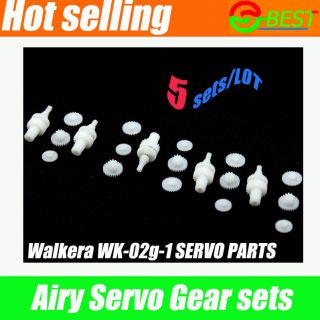 5x Airy Servo Gear sets for Walkera WK 02g 1 Servo V120D01 V120D02 