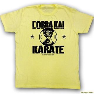 Licensed Karate Kid Cobra Kai Karate Dojo Symbol Adult Shirt S XXL