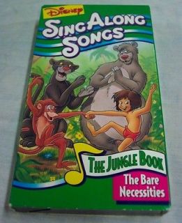 Disney Sing Along Songs THE JUNGLE BOOK THE BARE NECESSITIES VHS VIDEO