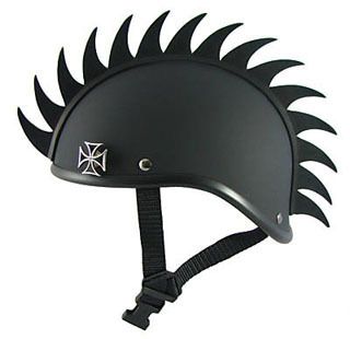voss motorcycle helmet with soft mohawk claw spikes time left