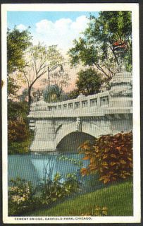 cement bridge garfield park chicago il postcard 191  8 43 