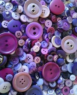 Newly listed 100 BULK PURPLE VINTAGE BUTTONS for Scrapbooking/c​ard 