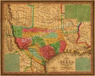 Antiques  Maps, Atlases & Globes  United States (Pre 1900)  OK, TX 