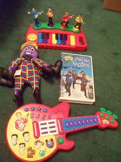 The Wiggles Musical toy lot PIANO GUITAR HENRY THE OCTOPUS & VHS Yul 