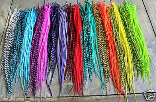 34 real neon xlongg feather hair extension salon grade+ beoad