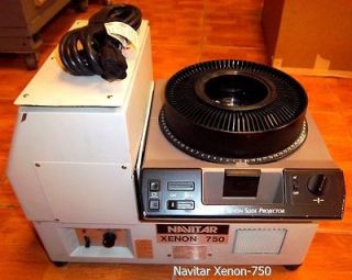 35mm navitar xenon 750 slide projector new lamp clean time