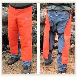 Chain Saw Safety Chaps,Apron Style,40 Length,Color Orange, W/ Free 