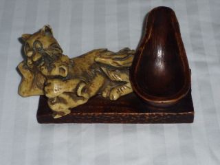 vintage comoys of london cat mouse pipe rest mint time