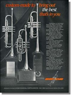 1975 benge custom trumpets king musical photo ad time left
