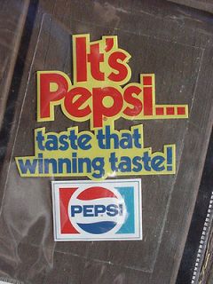Pepsi Cola  Oldie but Goodie  Decals Soda Machine / Cooler 