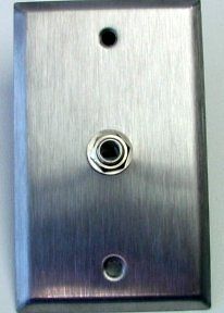 Stainless Steel Wall Plate 1 1/4 Neutrik Stereo (Colors Available 