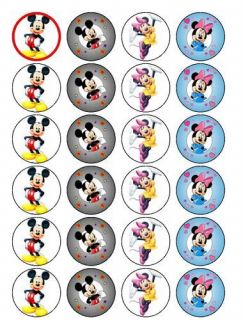 24 minnie and mickey mouse cupcake fairy cake toppers from