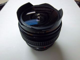 Minolta MD Fish Eye Rokkor X 16mm 12.8 Camera Lens in Used Condition.