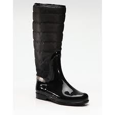   Patent Black Leather & Nylon Ski Vernon Boots US Size 6 EU 36 NIB