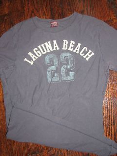 hollister HCO navy blue laguna beach 22 tee top shirt S mens boys