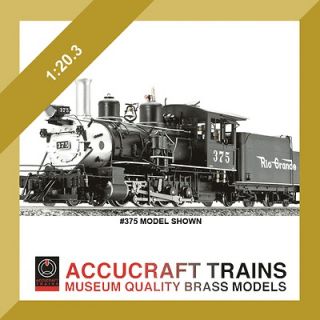 ACCUCRAFT 120.3 AL88 120 D&RGW C 25 2 8 0 UNLETTERED ELECTRIC BRASS 
