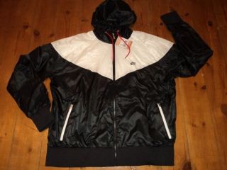 nike windrunner jacket uk xxl new 340869 018 white black classic retro 