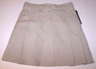 George School Uniform Beige Scooter Skirt with Lining Shorts size 14 