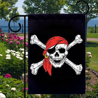 Pirate Skull Crossbones NEW Small Garden Flag Banner Business Boat 