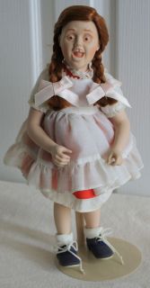 Hand Painted Norman Rockwell CHECK UP Doll Young Ladies Porcelain 