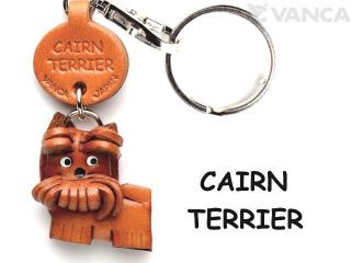 Cairn Terrier Handmade Leather Dog/Animal Keychain *VANCA* Made in 
