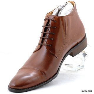 CKB142BR Chris Kaadu Mens Dress Ankle Boot Brown Genuine Leather