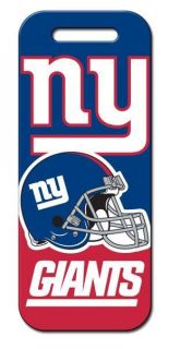 NFL New York Giants Custom Engraved Luggage Tag with Free Strap