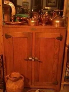 antique leonard oak ice box refrigerator superb time left $