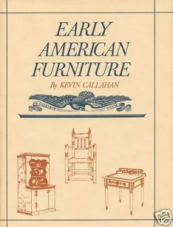Antique Early American Furniture Types with Line Drawings 