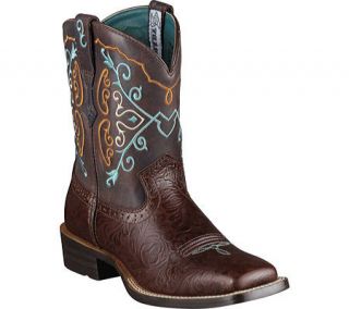 Ariat Womens 10004812 Rodeobaby Brown Turquoise Cowboy Western Boots 
