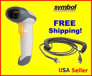symbol ls 2208 usb laser barcode scanner w coiled cable