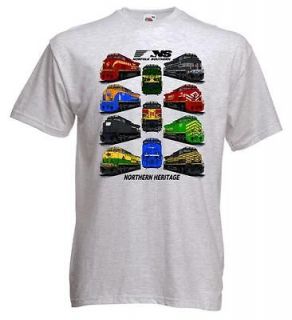 Norfolk Southern Northern Heritage Railroad Train T Shirt  Med, Lge 