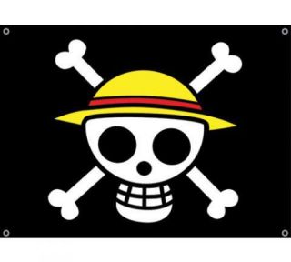 new wall scroll flag one piece straw hat pirates time