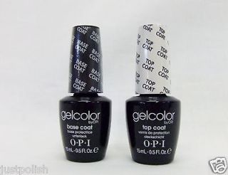 OPI GelColor Soak off Nail Polish Gel Color Base Coat + Top Coat 