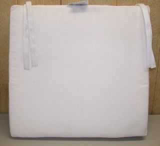 Outdoor Patio Chair Pads with Ties ~ Winter White 20 x 20 x 2.5 