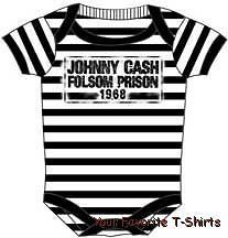 Licensed Johnny Cash Folsom Stripes Infant Creeper 6 24 Months