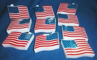 Patriotic USA American Flag Light Covers Inside or Out Set of 10