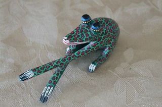 Oaxacan Wood Carving mexico folk art, painted, colorful Lizard 