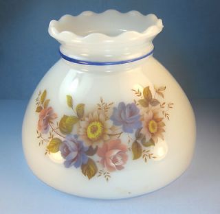   Milk Glass Replacement Light Shade Gone w the Wind Type Table Lamp
