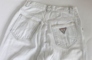 Vintage 80s Palmetto Jeans Button Fly Acid Wash Bleached white High 