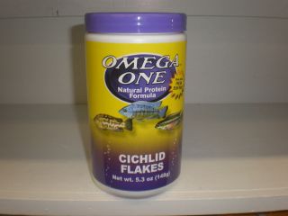 omega one cichlid flakes fish food 5 3 oz fresh returns not accepted 