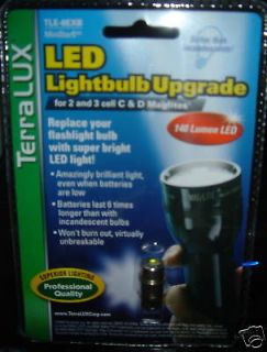 TERRALUX CREE LED BULB for 2 to 3 CELL MAGLITE FLASHLIGHT 140 LUMENS 
