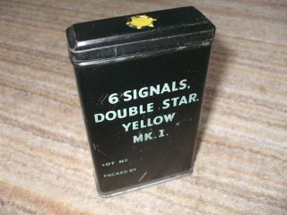 Empty Tin WW2 Yellow Mk1 Flares, Signal From 1945
