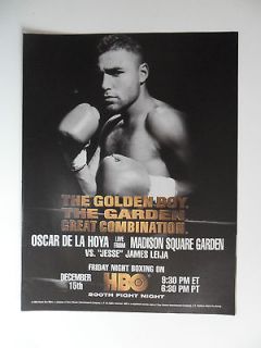 1995 Print Ad HBO Boxing Friday Night TV Television ~ De La Hoya vs 