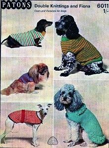 vintage knitting pattern coats and sweaters for dogs time left