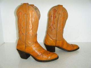 nocona eel skin cowboy boots size 5 b women used
