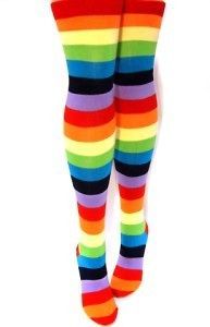 Rainbow Brite Thigh High Striped Cotton Socks Costume (PRIVATE LISTING 