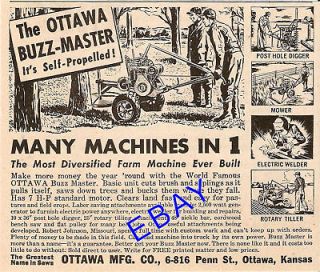 1948 ottawa ks buzz master tree saw lawn mower tiller