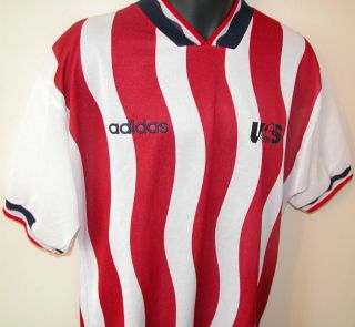 Rare Adidas US Soccer Jersey Tab Ramos Football Shirt Trikot USA 94 