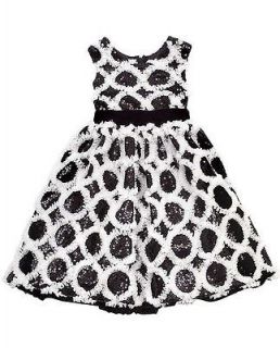 New Girls Rare Editions 6x Black White Sequins Dress Christmas Holiday 